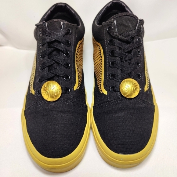 VANS X Harry Potter Golden Snitch Old Skool Sneaker Black Gold Unisex Mn 6 Wm7.5 - Picture 2 of 14